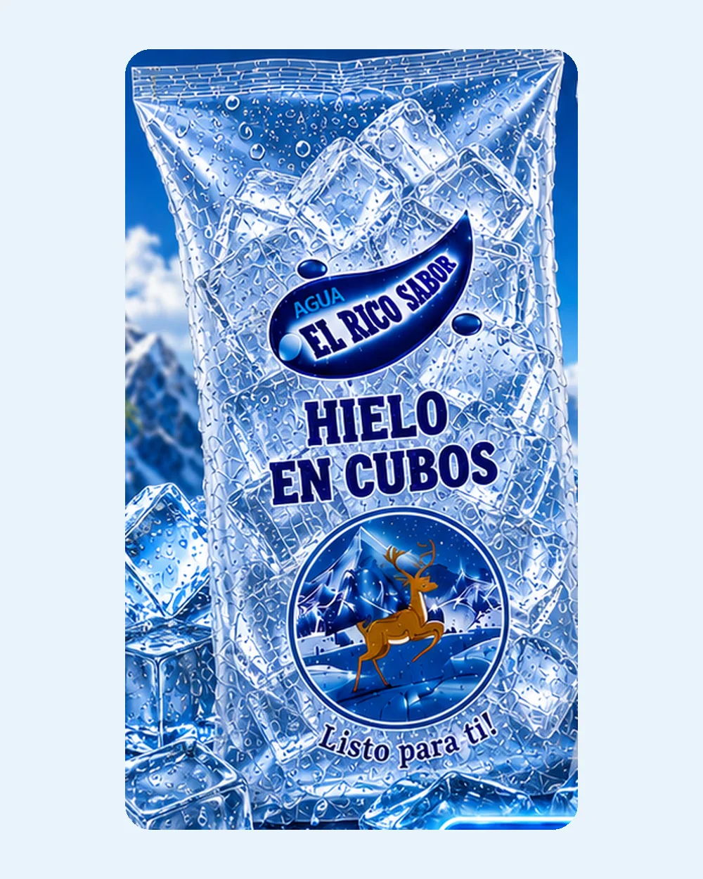 Hielo en cubos
