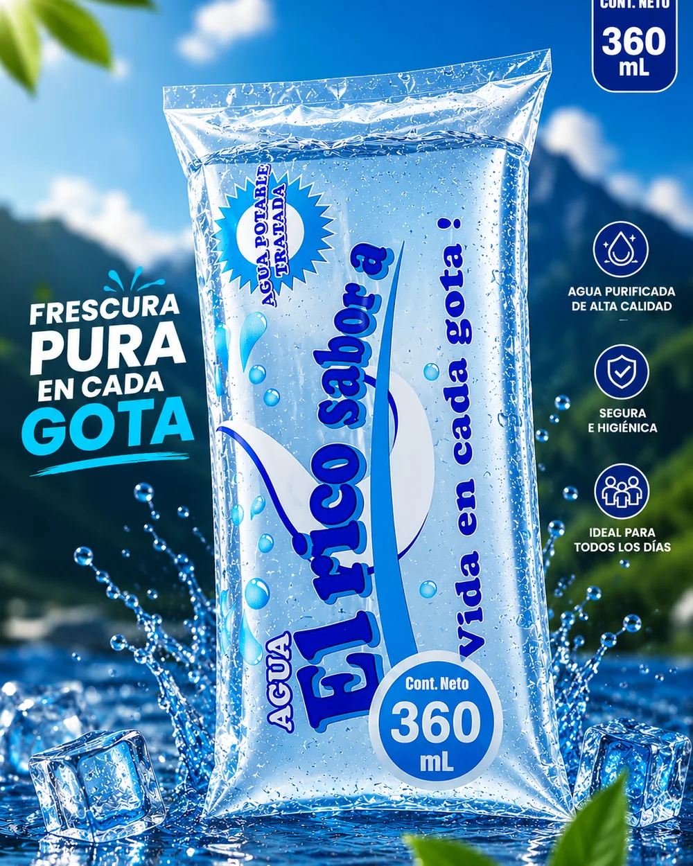 Paquete de agua · 360 mL